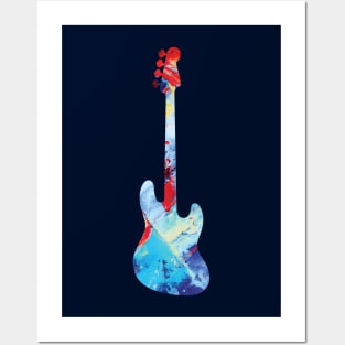 Bass Guitar Paint Texture Posters and Art